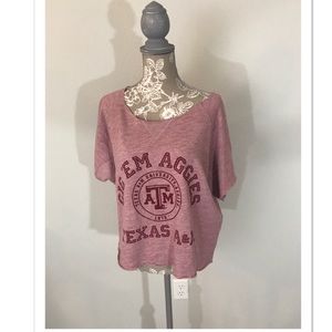 NWT VS PINK Texas A&M Aggies Cropped Crew
